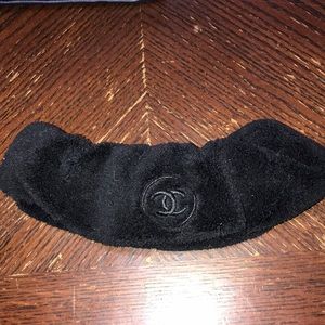 Fuzzy Black Chanel Headband